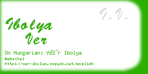 ibolya ver business card